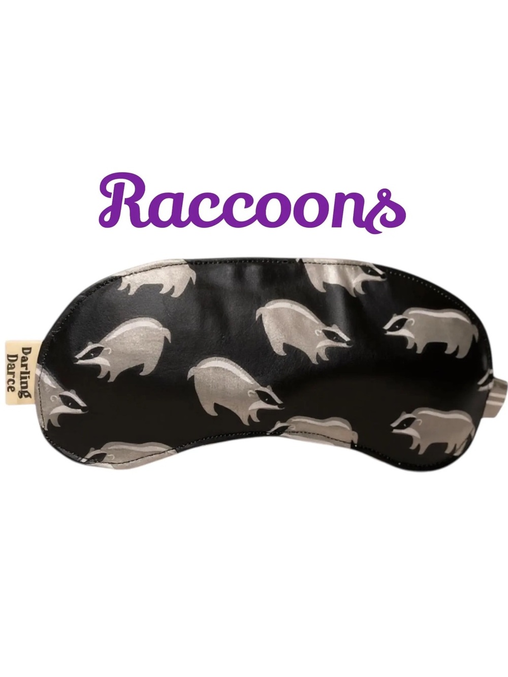Raccoon Theme Sleep Mask for Kids, New Handmade